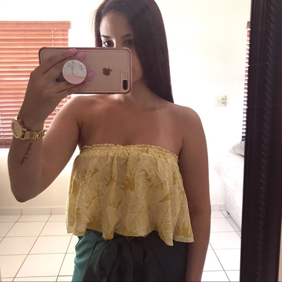 LAST 1 // ‘PALMS’ Printed Crop - Picture 2 of 4